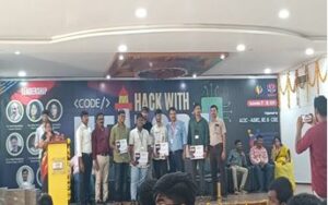 Mr.K Jaya Vardhan and team Secured Third Prize and cash prize 5,000 in Hackwith Nellore Conducted by Audisankara